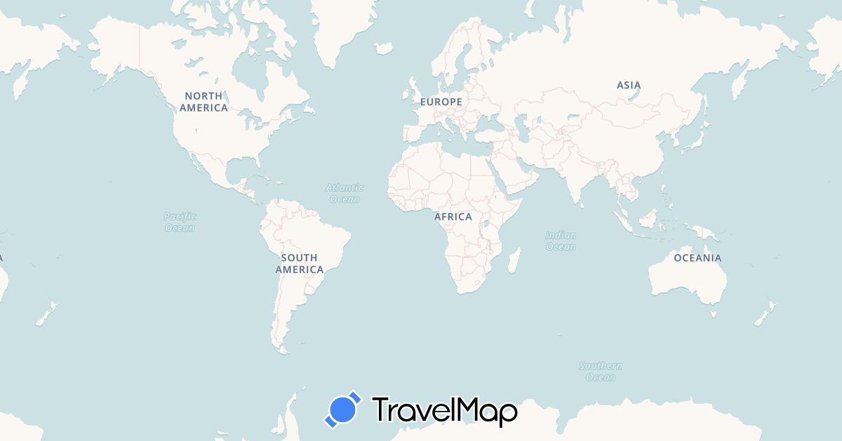 TravelMap itinerary: driving in France, United Kingdom (Europe)